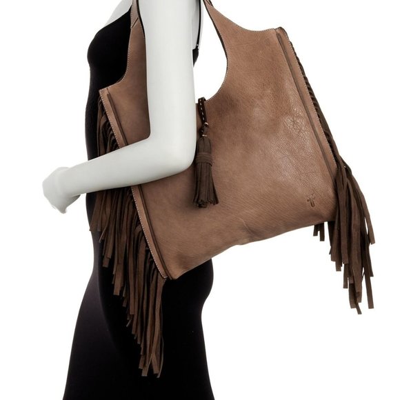 Frye Farrah Fringe Tote - Taupe (grey) - Picture 10 of 11